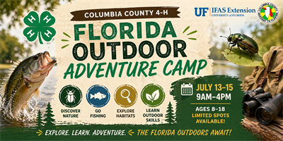 Featured event banner: 4-H Florida Outdoor Adventure Day Camp
