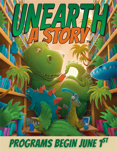 Featured event banner: Unearth a Story: Columbia County Public Library Summer Reading Programs