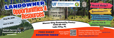 Featured event banner: Landowner Opportunities &amp; Resources Night: Agriculture Focus!