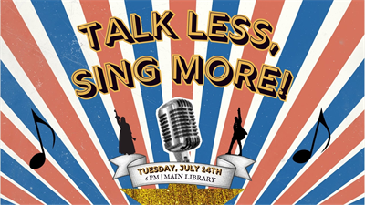 Featured event banner: Talk Less, Sing More: A Revolutionary Musical Sing-Along