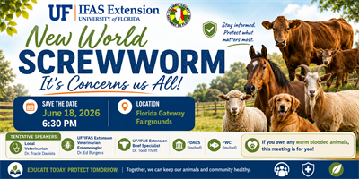 Featured event banner: New World Screwworm: Community Information &amp; Awareness Meeting